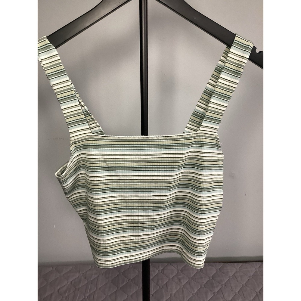 American Eagle Womens Soft Stretch Ribbed Cropped Tank Top Sleeveless Camisole‎